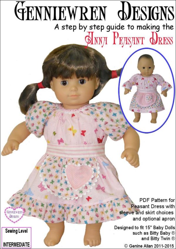 Anna Peasant Dress 15  Baby Doll Clothes on Sale