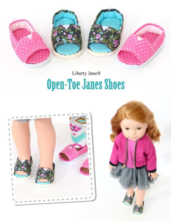 Open-Toe JANES 14.5 Inch Doll Shoe Pattern Online - Image 2