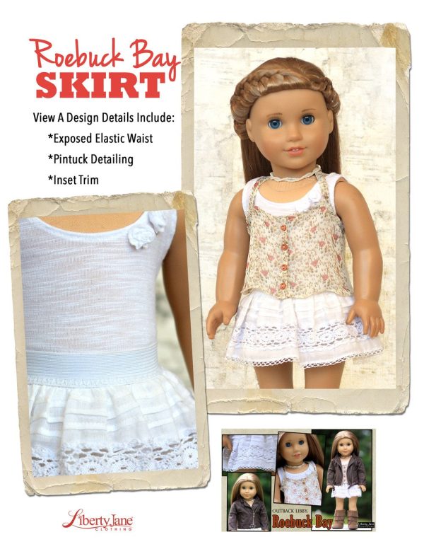Roebuck Bay Skirt 18  Doll Clothes Pattern Online Hot Sale - Image 2