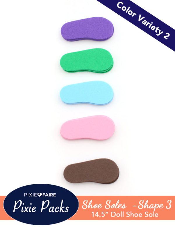 Pixie Packs SHAPE 3 Pre-Cut Shoe Sole Foam and Chipboard Color Variety 2 Online now - Image 2