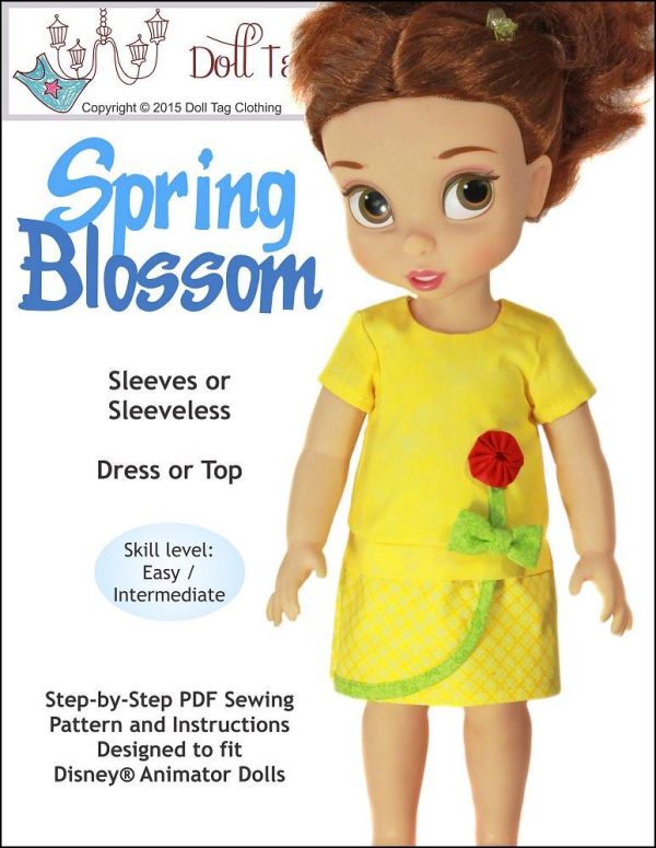 Spring Blossom Pattern for Disney Animator Dolls Fashion