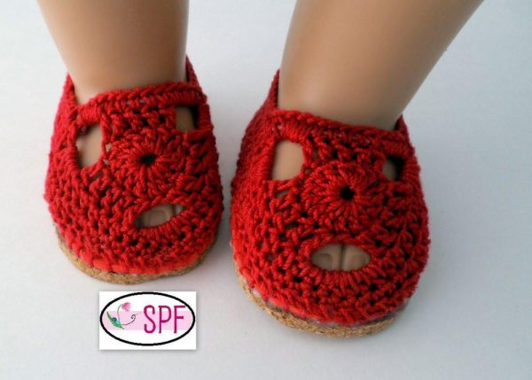 Sofia Crocheted 18  Doll Shoes Supply - Image 2