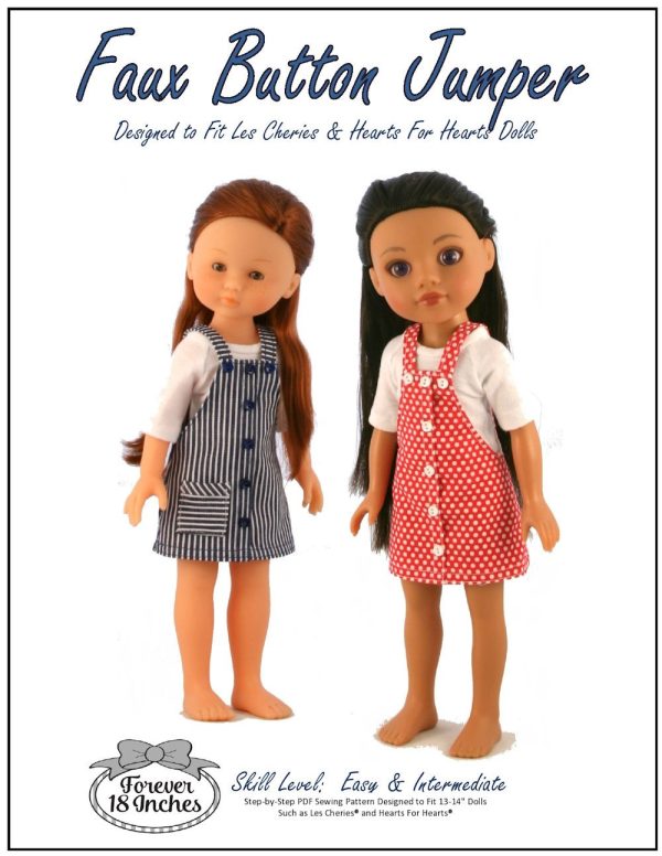 Faux Button Jumper for 13  - 14  Dolls For Discount - Image 3