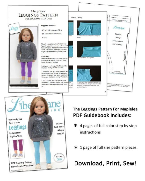 Leggings Pattern for Maplelea Dolls For Cheap - Image 2