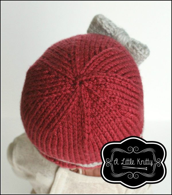 Portia Bow Hat Knitting Pattern for Girls and 18 inch Dolls Hot on Sale - Image 3