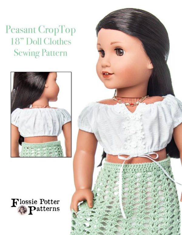Peasant Crop Top 18  Doll Clothes Online - Image 2