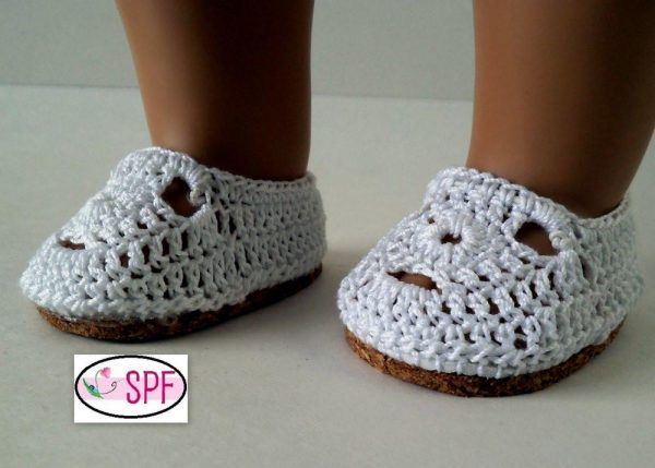 Sofia Crocheted 18  Doll Shoes Supply - Image 3