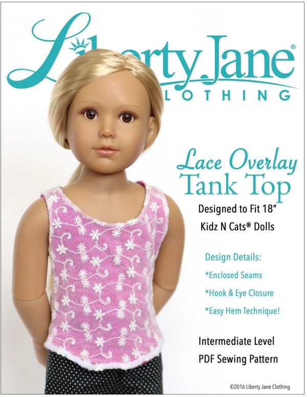 Lace Overlay Tank Top Pattern For Kidz N Cats Dolls Supply