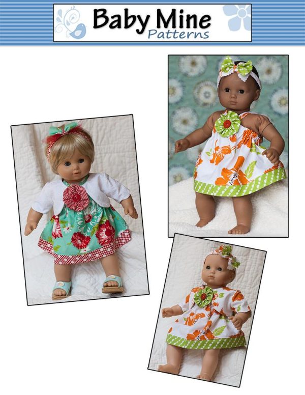 Picnic Sundress and Show My Bow Jacket 15  Baby Doll Clothes Pattern Online now - Image 3