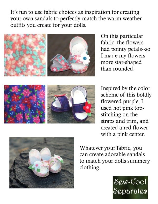 Sweet Sandals Pattern for MSD Ball Jointed Dolls on Sale - Image 3