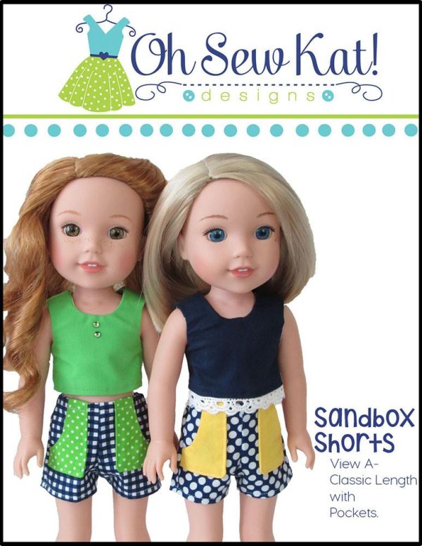 Sandbox Shorts 14.5  Doll Clothes Pattern For Sale - Image 2