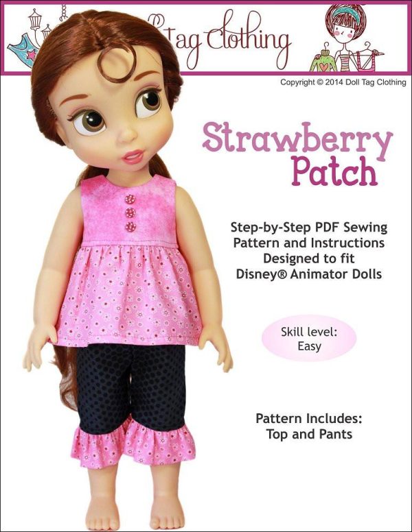 Strawberry Patch Pattern for Disney Animator Dolls Online