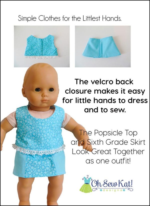 Popsicle Top 15  Baby Doll Clothes Pattern For Sale - Image 3