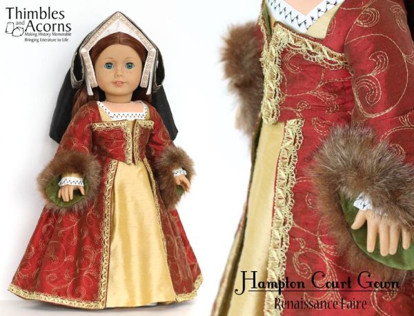 Renaissance Faire Hampton Court Gown 18  Doll Clothes on Sale - Image 5