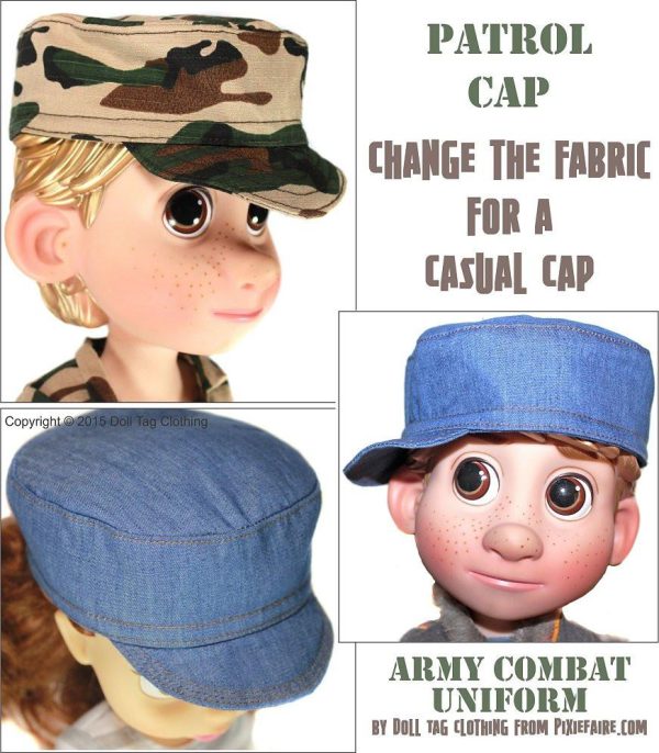 Army Combat Uniform Pattern for Disney Animator Dolls Online Hot Sale - Image 3