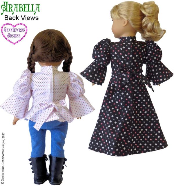 Arabella 1970s Style Blouse or Dress 18  Doll Clothes Pattern Online Hot Sale - Image 2