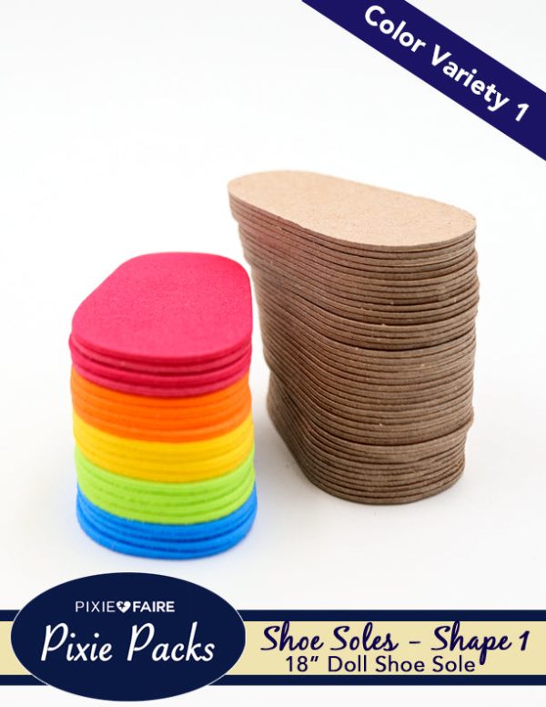 Pixie Packs SHAPE 1 Pre-cut Shoe Soles  Color Variety 1 Online now