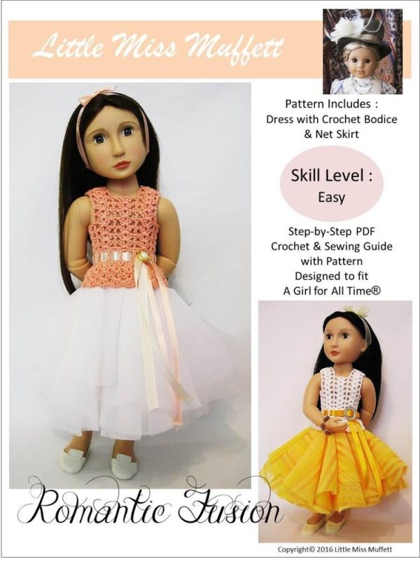 Romantic Fusion Crochet Pattern for AGAT Dolls For Sale