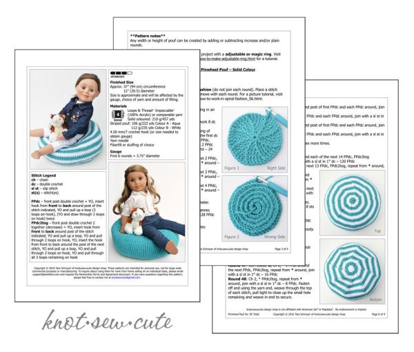 Pinwheel Pouf Crochet Pattern Sale - Image 5