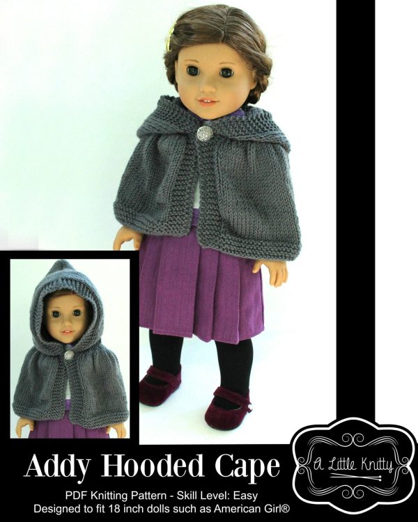 Addy Hooded Cape Knitting Pattern on Sale