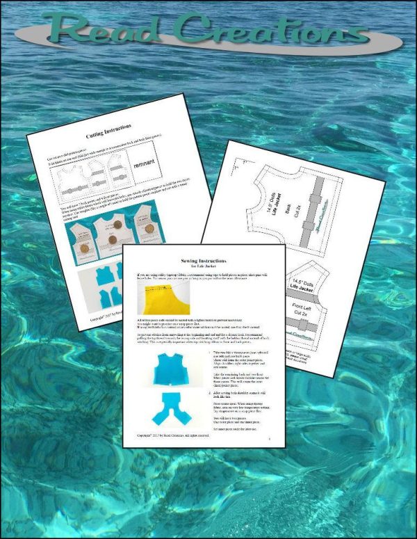 Life Jacket 14-14.5  Doll Clothes Pattern Hot on Sale - Image 3