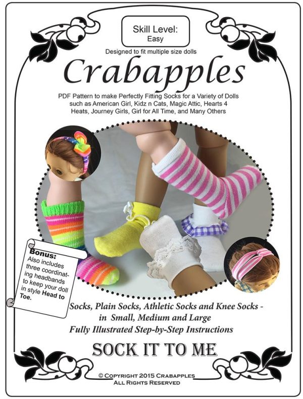 Sock It To Me Pattern For Multiple Sized Dolls For Sale