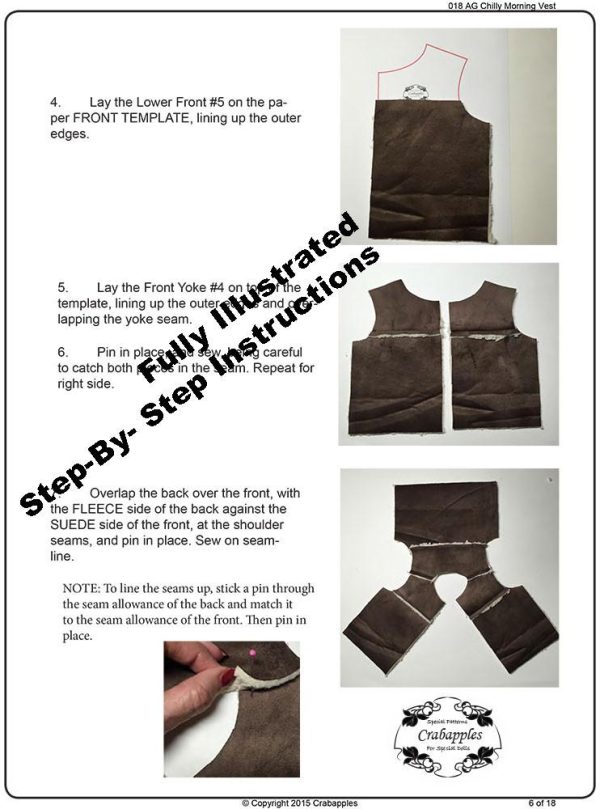 Chilly Morning Vest, Hat and Boot Bundle 18  Doll Clothes Pattern Online Sale - Image 3