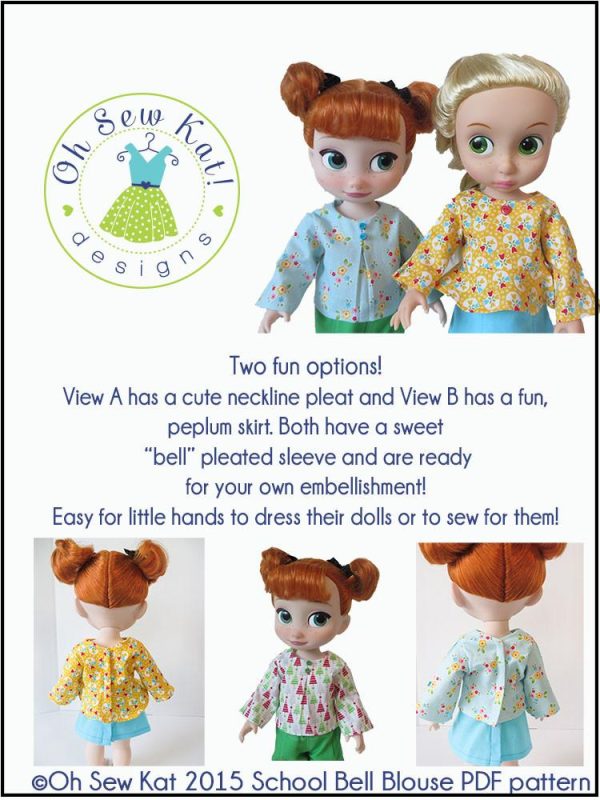 School Bell Blouse Pattern for Disney Animator Dolls Hot on Sale - Image 5