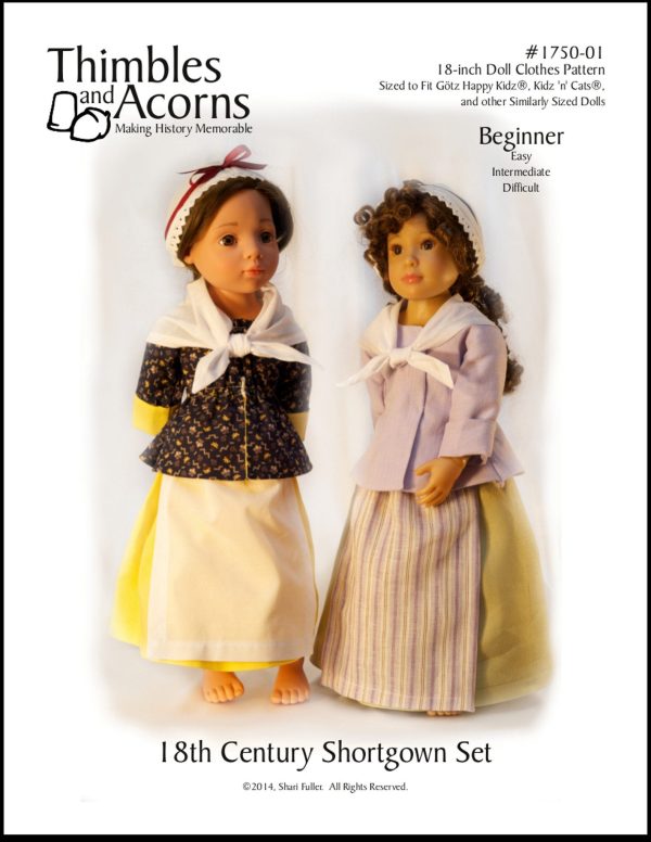 18th Century Shortgown Set Pattern for Gotz and Kidz n Cats Dolls Online now