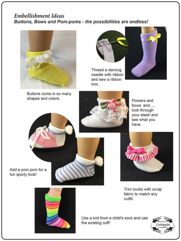 Sock It To Me Pattern For Multiple Sized Dolls For Sale - Image 4