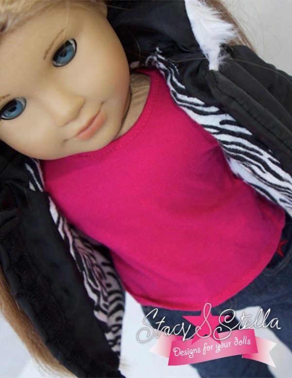 Puffer Jacket 18   Doll Clothes Pattern For Sale - Image 4