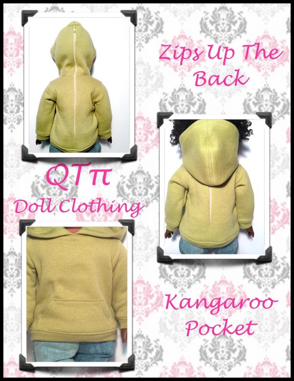 All Zipped Up Hoodie 18  Doll Clothes Pattern For Discount - Image 2