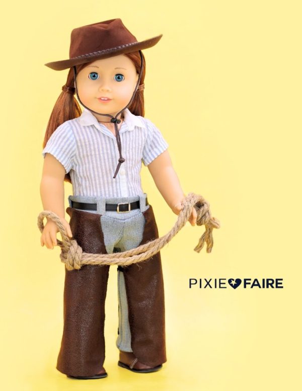 Cowgirl Ranch Chaps 18  Doll Clothes Pattern Sale - Image 5