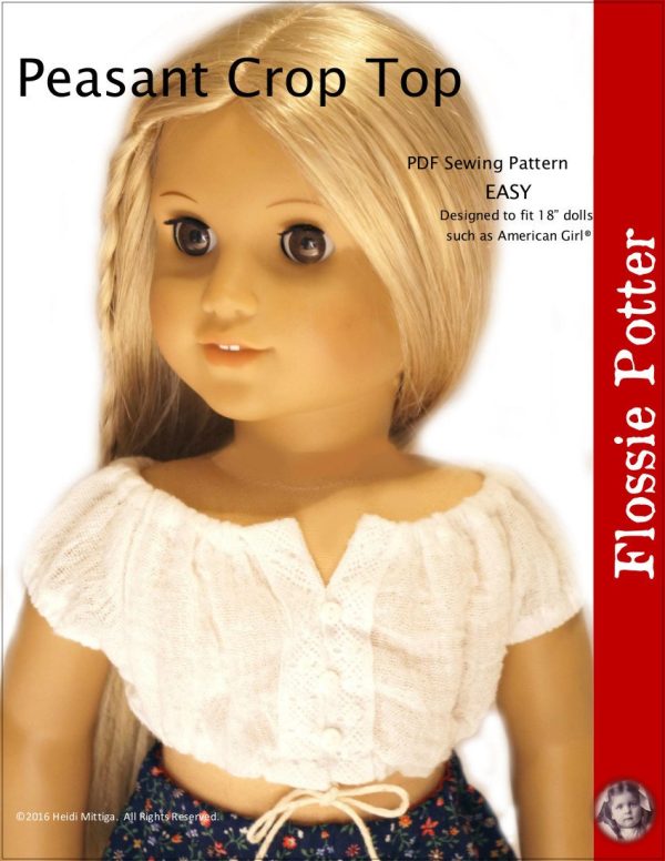 Peasant Crop Top 18  Doll Clothes Online