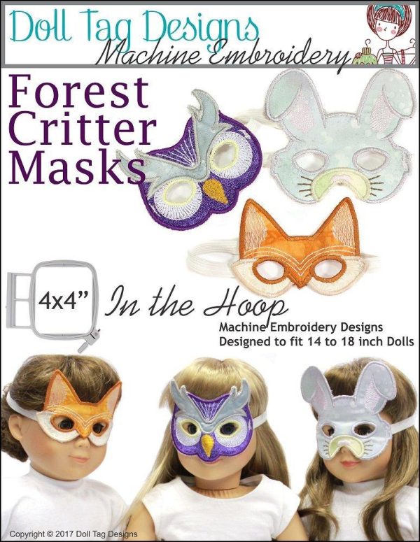 Forest Critter Masks Machine Embroidery Designs Online now