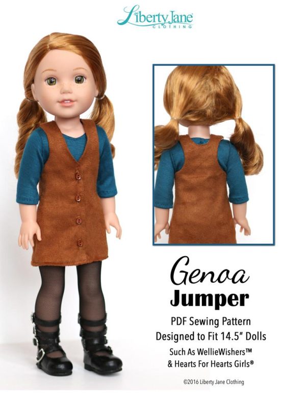 Genoa Jumper 14 - 14.5 inch Doll Clothes Pattern on Sale - Image 2