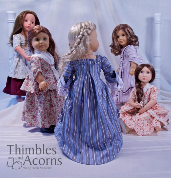 Sacque Back Gown and Pet en l ier 18  Doll Clothes Pattern For Cheap - Image 3
