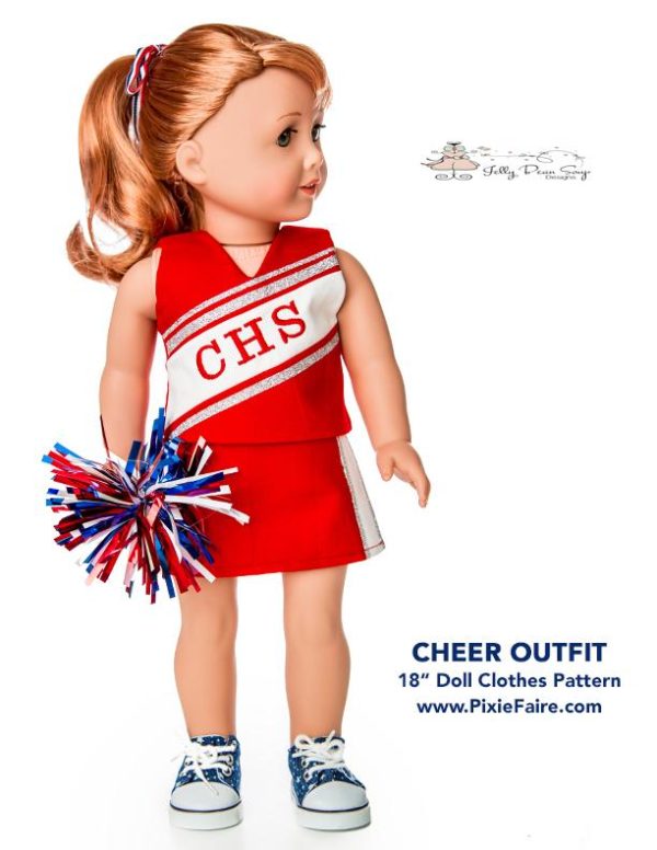 Cheer Outfit 18  Doll Clothes Pattern Sale - Image 4