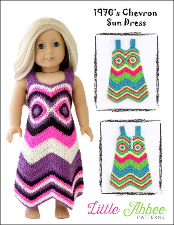 1970 s Chevron Sun Dress Crochet Pattern Cheap - Image 3