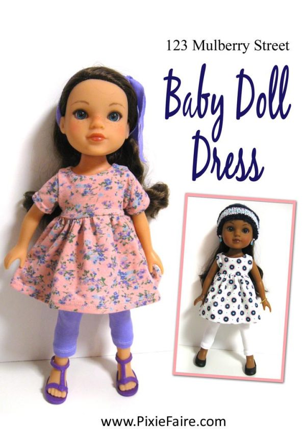 Baby Doll Dress Pattern for Les Cheries and Hearts for Hearts Girls Dolls Hot on Sale - Image 2