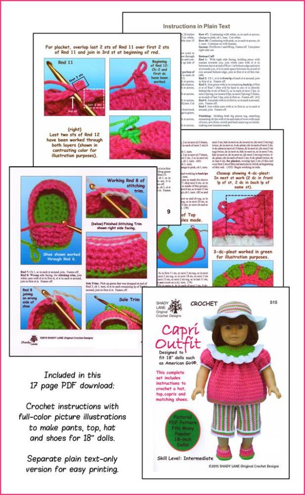 Capri Outfit Crochet Pattern Online now - Image 2