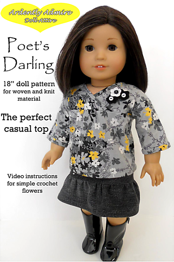 Poet s Darling Top 18  Doll Clothes Pattern Sale