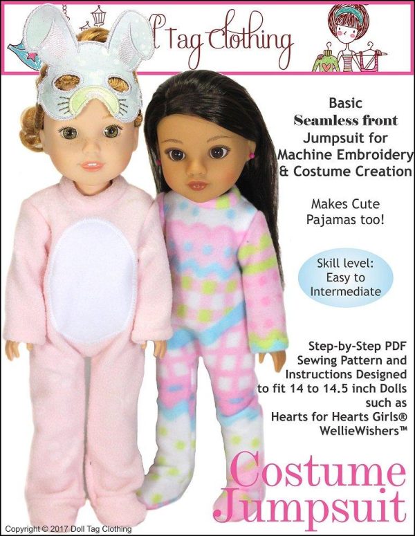 Costume Jumpsuit Pattern for 14 to 14.5 Inch Dolls Sale