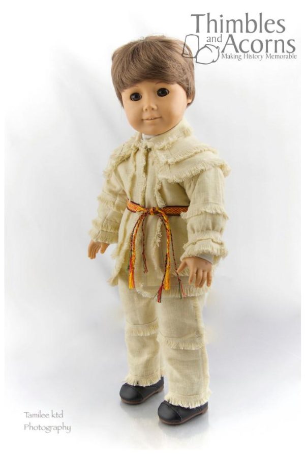 18th Century Hunting Frock 18  Doll Clothes Pattern Supply - Image 4