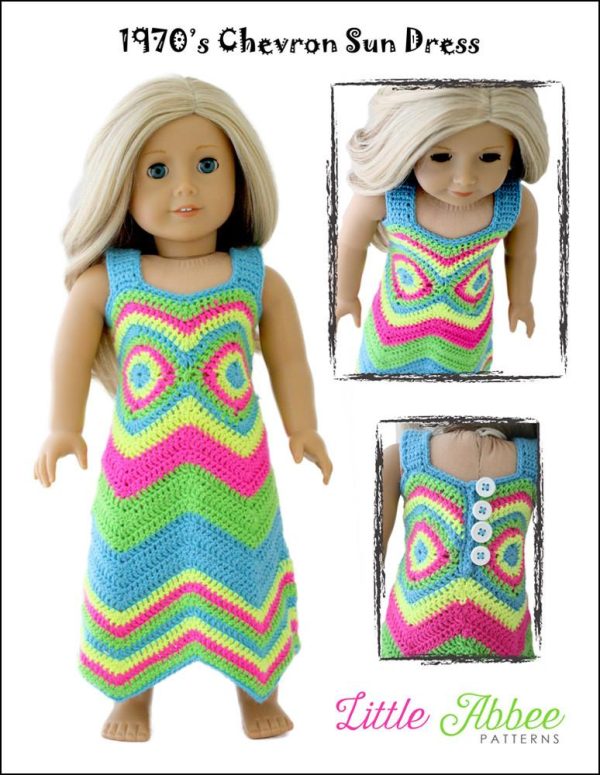 1970 s Chevron Sun Dress Crochet Pattern Cheap - Image 4