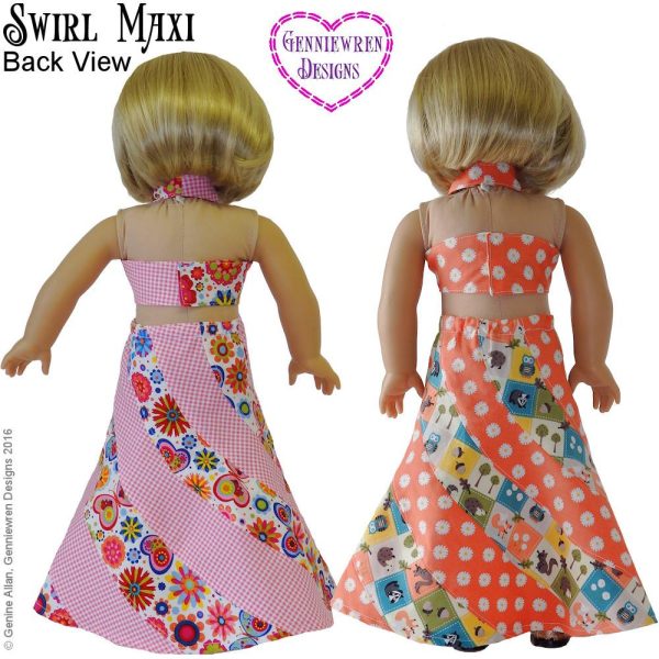 Swirl Maxi 18  Doll Clothes Pattern For Cheap - Image 5