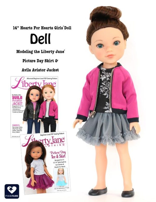 Picture Day Tee and Skirt 14.5 Inch Doll Clothes Pattern Online - Image 5