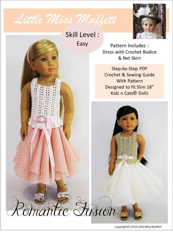 Romantic Fusion Crochet Pattern for Kidz N Cats Dolls Online Sale