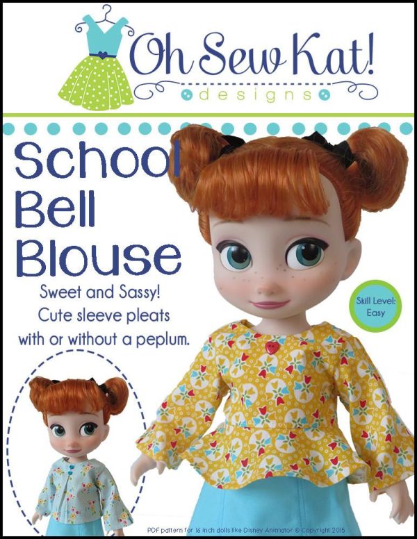 School Bell Blouse Pattern for Disney Animator Dolls Hot on Sale