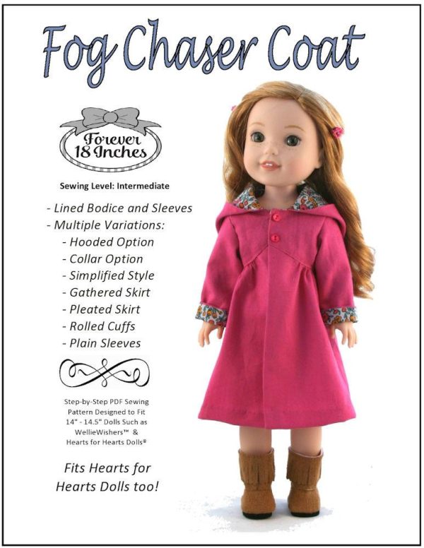 Fog Chaser Coat and Accessories Bundle 14-14.5  Doll Clothes Pattern Supply - Image 4